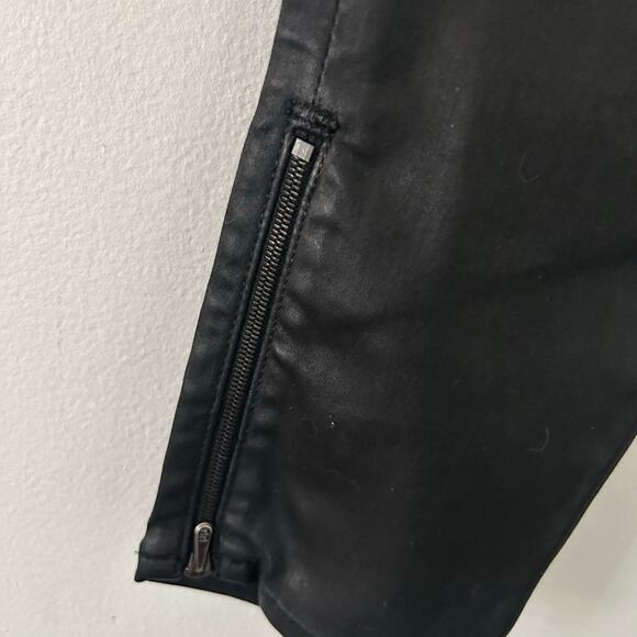AG Adriano Goldschmied Black Coated Ankle Zip Skinny Jeans Pants 27 NWOT - Picture 5 of 8